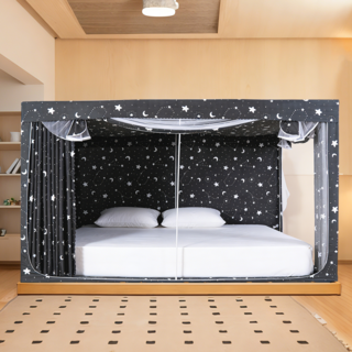 YYT 1인용 텐트형 모기장 모기차단 2인용 모기장 침대, 차콜