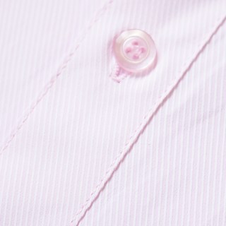 WEISHTON 韓版修身抗皺斜紋長袖襯衫 粉色 w61