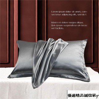 居家生活床上用品真絲枕套一對裝夏季蠶絲枕頭套冰絲涼爽枕芯套單衹－