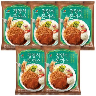 [ 대용량 ] CJ 비비고 고메 경양식 돈까스 5개, 340g