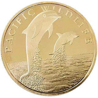 牙仙子金幣 星座金幣 鍍金紀念幣 兒童換牙禮物 許願幣 20款, 海豚-牙仙子金幣, 1個