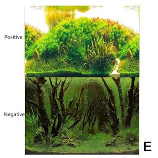 수족관 풍경 스티커 포스터 어항 3D 배경 그림 스티커 PVC 양면 바다 식물 배경 장식, 배경 전자, 1개