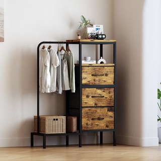 소웰홈 패브릭 서랍형 행거 수납장, 나뭇결