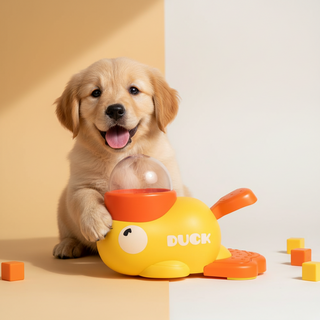 코코판다 강아지 고양이 오리팡 러버덕 노즈워크 간식 장난감, 1개, 옐로우