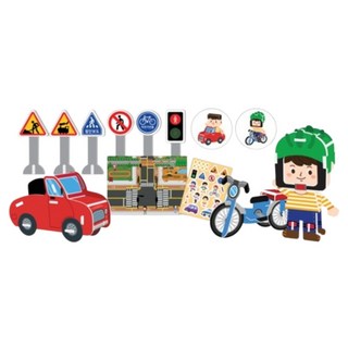 어린이 교통 안전 표지판 신호등 교육 활동 교구 초등 학교 안전한 생활 입체퍼즐 만들기 키트 워크북 교재 1학년 2학년 기자재 용품 재난 대비 기초 센터 교구몰 물품 유치