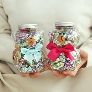 리본 곰돌이 선물세트 할로윈 화이트데이 사탕 초콜릿, 240g, 1개