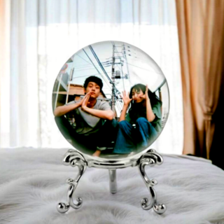 메모리움 크리스탈 비디오볼 메모리볼 커플템 1주년 기념일 출산 선물 크리스마스, 블랙