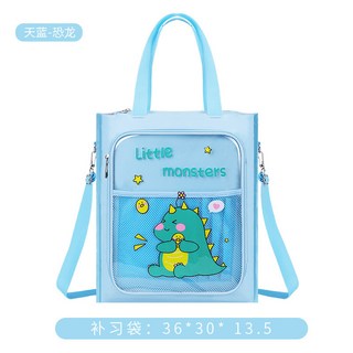 臺灣熱銷小學生補習袋：雙肩手提斜挎多功能書包，男女通用文件美術袋