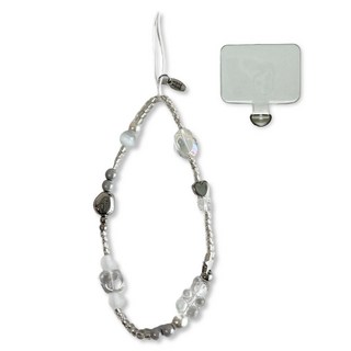 앤체인 핸드폰 비즈 스트랩 5종 택 1 + 태그홀더 연결고리 세트, 5. 젤리 베어 & 메탈, 1개