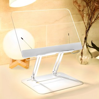 노르잇 투명독서대 높이조절 PR01A, 실버 + 투명