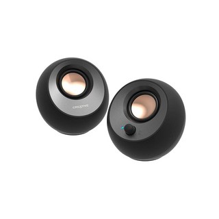 Creative Pebble V3 미니멀리스트 2.0 USB-C 데스크탑 스피커 USB 오디오 포함 클리어 다이얼로그 향상 블루투스 5.0 16W 피크 파워의 8W RMS USB-