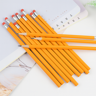 올템 심플 HB 오피스 학생 어린이 학교 우드 지우개 연필 펜슬, 50개, 레드