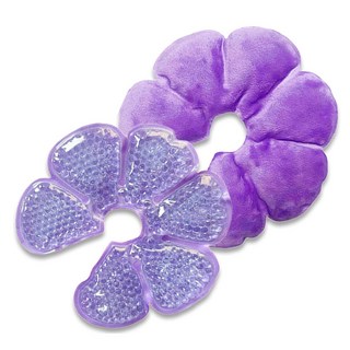 키즈브릭스 플라워 쿨앤워밍 가슴 온찜질 냉찜질 하이소비드 찜질팩, 퍼플, 2개