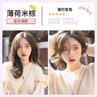 免漂植物染髮膏 樹莓紅色遮白髮 DIY染髮劑【台灣現貨】, 薄荷米粽,泡泡染 330ml, 1個