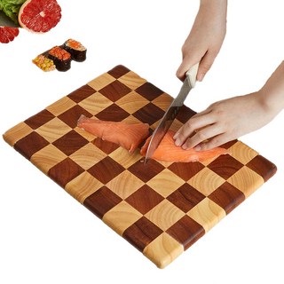 相思木棋盤格砧板 36cm*26cm - 天然實木，廚房砧板首選, 1個, 大號相思木加厚菜板