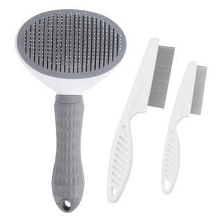 3in1 서온리 안아픈 고양이 강아지 죽은 털 제거 브러쉬 슬리커, 1세트