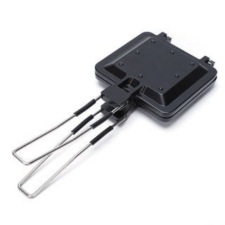 三明治鍋 早餐鍋 雙麵煎鍋 烤三明治吐司模具 熱壓三明治 烤夾 雙麵烤盤 燃氣式 日式三明治烤夾折疊雙麵加厚便攜式麵包吐, 1個, 可摺疊吐司夾模具【送收納袋】