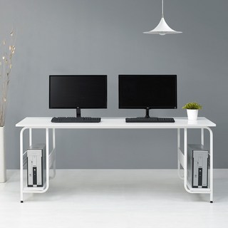 누마 감마 1인용 2인용 컴퓨터 책상, CD1760(2인용)-화이트