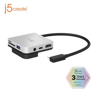 [j5create] JCD612 USB-C to 4K 60 Hz HDMI 트래블 독 for iPad Pro, 1개, 단품