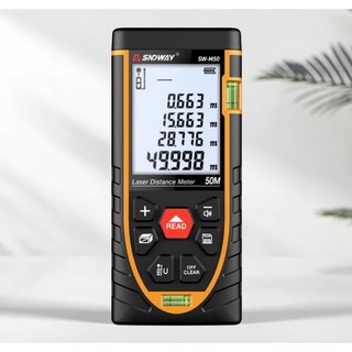 雷射測距儀(標準款送腰包)50米 距離測量儀 雷射尺測量 紅光測距儀 SNDWAY SW-M50電子測距儀 電子尺 捲尺, 1個