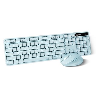 KM16 2.4G無線靜音鍵鼠組，標準鍵盤六鍵滑鼠，無線鍵盤滑鼠套裝，辦公家用靜音鍵鼠, 藍色