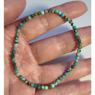 綠松石手鍊手環手珠3mm天然水晶玉石手鍊