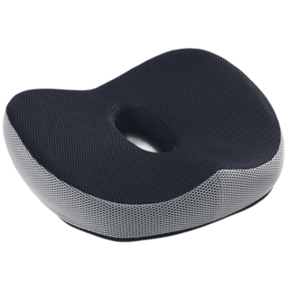 벨라스 인체공학 메모리폼 도넛방석 엉덩이 쿠션, 블랙