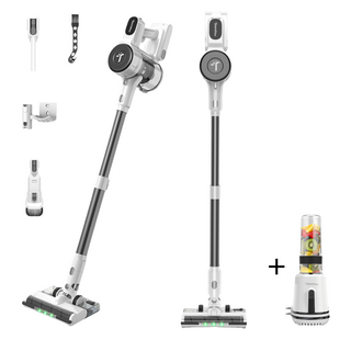 Teendow 마루형 브러시 무선청소기 300W BLDC V09 PRO 차이슨 스틱형 가성비 원룸 청소기+물걸레 키트, 화이트