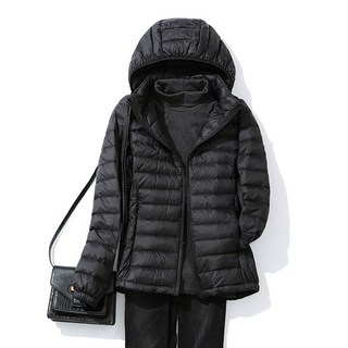 여성 초경량 패딩 점퍼 가을 겨울 캐주얼 후드 패딩 아우터 패션 오리털 탈부착 가능 패딩 점퍼 루즈핏 패딩 상의 빅사이즈 YMY