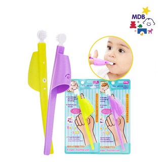 MDB 유아 아기 핑거칫솔, 1개, MDB 핑거칫솔-그린, 1개입