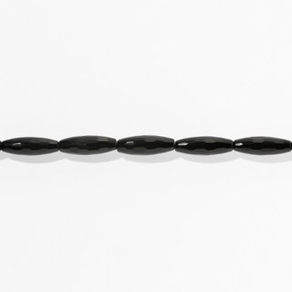 【杰鴻】黑瑪瑙切六邊形面米珠 8X10-5X20MM 寶石珠珠DIY手工材料, 1個, 10x30mm