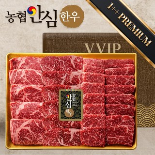 [농협안심한우] 따봉프레시 1++ 프리미엄 명절 선물세트 꽃등심 안심 채끝, 1세트, 1000g