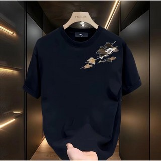 純棉短袖T恤 男生大尺碼寬鬆印花短T 台灣發貨M-5XL