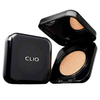 CLIO Kill Cover 小黑盒粉底氣墊 SPF40 PA++，持久遮瑕保濕，輕薄透氣，打造完美妝容, 23N Ginger, 1個