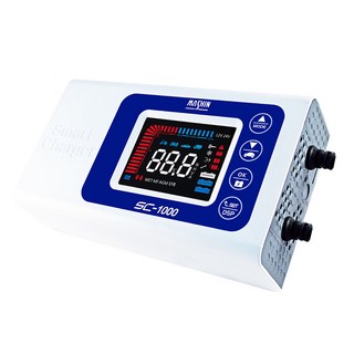 麻新電子 SC-1000 12V 10A智慧型鉛酸電池充電器，汽車機車電池保養首選, 1個, 197mm