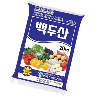 고기능성 혼합 유기질비료 백두산 20kg 토양개량, 없음, 1개