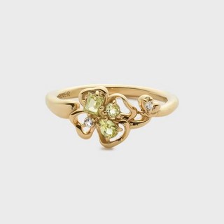 CEDONY 四葉幸運草戒指 S925純銀鑲嵌彩寶 美碼8/日碼15