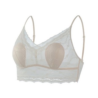 法式蕾絲內衣 超薄兔耳杯無鋼圈細肩帶內衣