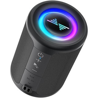 30W 블루투스 스피커 무선 휴대용 방수 사운드 바 AUX TF 카드 서브 우퍼 TWS 듀얼 뿔베이스, Black