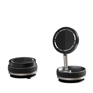 真空磁吸手機架 magsafe 真空磁吸手機支架 摺疊 萬向, 1個, 質感升級款, 夢幻黑