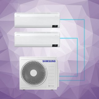 삼성 벽걸이 투인원 무풍 에어컨 설치 모습