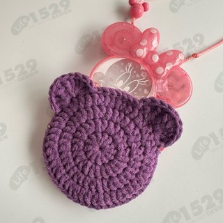 卡哇伊編織小熊收納包 可愛小熊餅乾造型 編織禮物 (現貨)