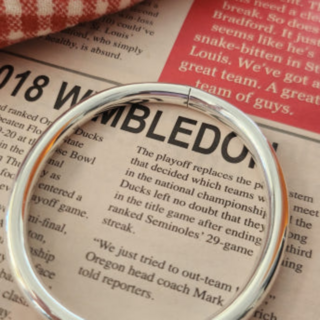 제시아 925실버 데일리 볼드 5mm 원터치 뱅글 은팔찌