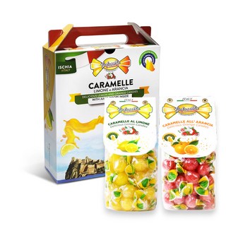 이태리레몬캔디 선물상자 (레몬 + 오렌지 ), 1박스, 400g