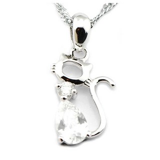 山本美樹 晶鑽貓咪 奧地利水晶鑽項鍊(MIT)