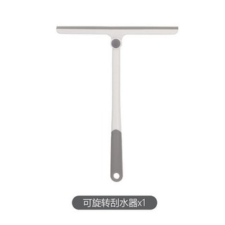台灣熱銷 360度旋轉刮水器 擦玻璃神器 硅膠刮水器 衛生間鏡子窗戶清潔工具, 1個, 【360可旋轉刷】灰色