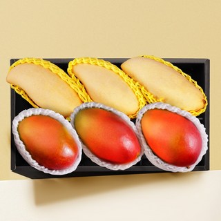 [스윗베러] 망고 혼합 6과 선물세트 2kg내외 (골드 3과 애플 3과), 1세트