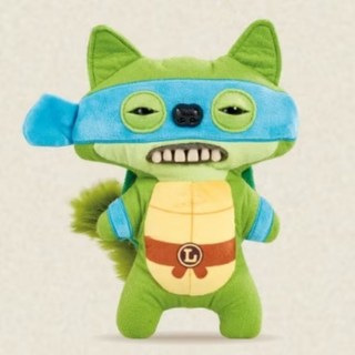 FUGGLER 放克牙寶 忍者龜聯名 毛絨 公仔 米開朗基羅 拉婓爾 里奧納多 設計師玩具 可愛玩偶, 1個, 藍色