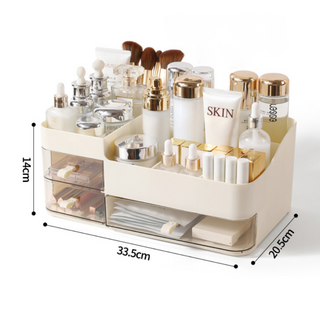 담하온 대용량 사이즈별 분리 수납 투명 서랍 화장품 정리함, 1개