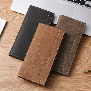 BRAVOMART 長款商務休閒皮夾 大容量多卡位 男款長夾 刻字